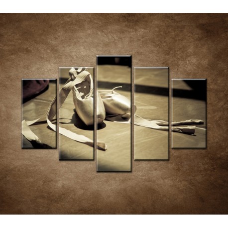 Obrazy na stenu - Baletná obuv - 5dielny 150x100cm