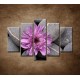 Obrazy na stenu - Sivé kamene s kvetom - 5dielny 150x100cm