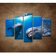 Obrazy na stenu - Delfíni pod vodou - 5dielny 150x100cm
