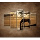Obrazy na stenu - Kôň pri jazere - 5dielny 150x100cm