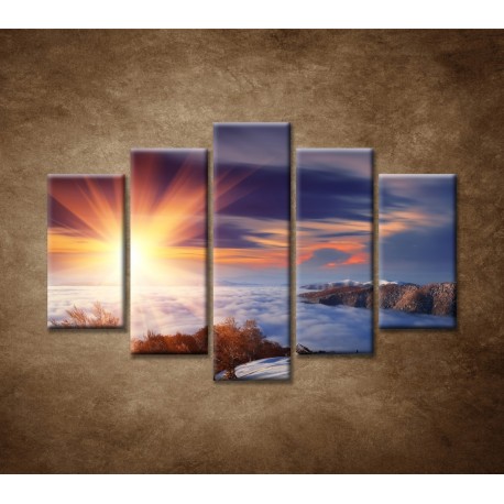 Obrazy na stenu - Slnko na horách - 5dielny 150x100cm