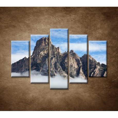 Obrazy na stenu - Mraky pod horami - 5dielny 150x100cm