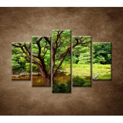 Obrazy na stenu - Japonská záhrada - 5dielny 150x100cm