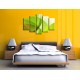 Obrazy na stenu - Zelená abstrakcia - 5dielny 150x100cm