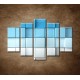Obrazy na stenu - Modré kocky - 5dielny 150x100cm