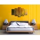 Obrazy na stenu - Žlto-oranžová abstrakcia - 5dielny 150x100cm