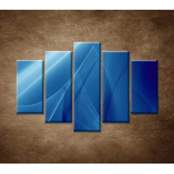Obrazy na stenu - Modrá abstrakcia - 5dielny 150x100cm