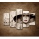 Obrazy na stenu - Žena v klobúku - 5dielny 150x100cm