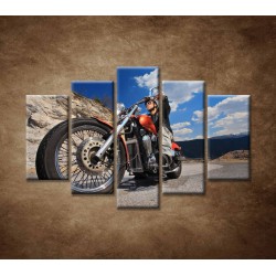 Obrazy na stenu - Motorkár - 5dielny 150x100cm