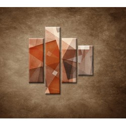 Obrazy na stenu - Hnedá abstrakcia - 4dielny 80x90cm
