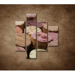 Obrazy na stenu - Korky od vína - 4dielny 80x90cm