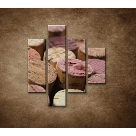 Obrazy na stenu - Korky od vína - 4dielny 80x90cm