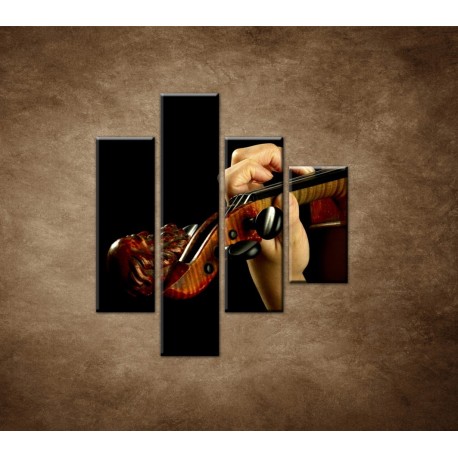 Obrazy na stenu - Hráč na husle - 4dielny 80x90cm