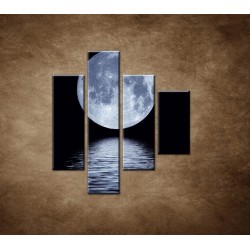 Obrazy na stenu - Mesiac nad hladinou - 4dielny 80x90cm