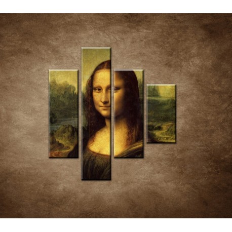 Obrazy na stenu - Mona Lisa - 4dielny 80x90cm
