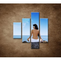 Obrazy na stenu - Relax pri mori - 4dielny 80x90cm