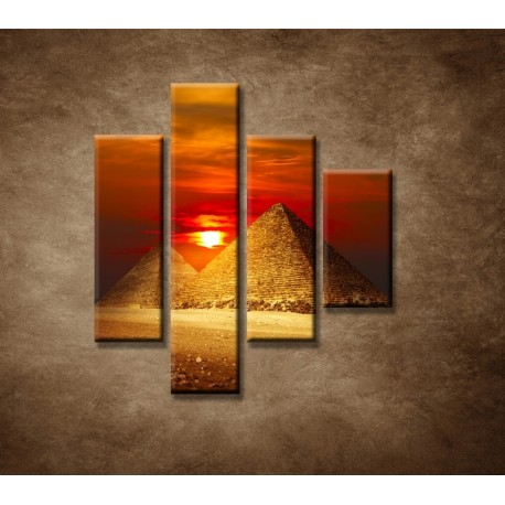 Obrazy na stenu - Pyramídy - 4dielny 80x90cm