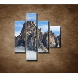 Obrazy na stenu - Mraky pod horami - 4dielny 80x90cm