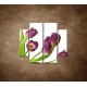 Obrazy na stenu - Fialové tulipány - 4dielny 100x90cm
