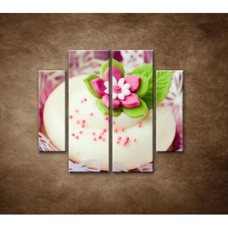 Obrazy na stenu - Svadobné koláčiky - 4dielny 100x90cm