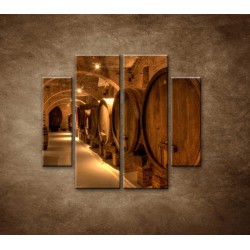 Obrazy na stenu - Vinárska pivnica - 4dielny 100x90cm