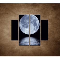 Obrazy na stenu - Mesiac nad hladinou - 4dielny 100x90cm