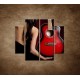 Obrazy na stenu - Žena s gitarou - 4dielny 100x90cm