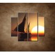 Obrazy na stenu - Západ slnka na mori - 4dielny 100x90cm