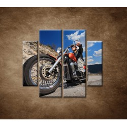 Obrazy na stenu - Motorkár - 4dielny 100x90cm