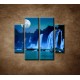 Obrazy na stenu - Nočné vodopády - 4dielny 100x90cm
