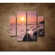 Obrazy na stenu - Východ slnka na pobreží - 4dielny 100x90cm