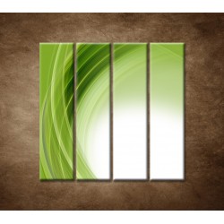 Obrazy na stenu - Zelený polkruh - 4dielny 120x120cm