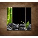 Obrazy na stenu - Čierne kamene a bambus - 4dielny 120x120cm