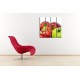 Obrazy na stenu - Červené a zelené jablká - 4dielny 120x120cm