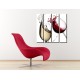 Obrazy na stenu - Biele a červené víno - 4dielny 120x120cm