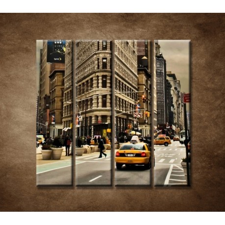 Obrazy na stenu - Žehlička - New York - 4dielny 120x120cm