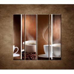 Obrazy na stenu - Šálka kávy - 4dielny 120x120cm