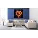 Obrazy na stenu - Ohnivé srdce - 4dielny 120x120cm