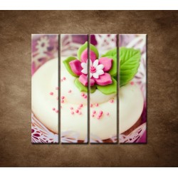 Obrazy na stenu - Svadobné koláčiky - 4dielny 120x120cm