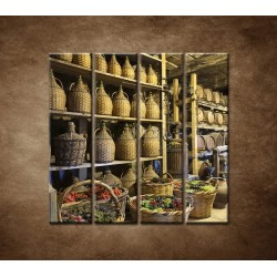 Obrazy na stenu - Stará vínna pivnica - 4dielny 120x120cm