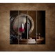 Obrazy na stenu - Fľaša červeného vína - 4dielny 120x120cm