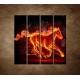Obrazy na stenu - Horiaci kôň - 4dielny 120x120cm