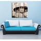 Obrazy na stenu - Žena v klobúku - 4dielny 120x120cm