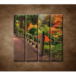 Obrazy na stenu - Jesenný park - 4dielny 120x120cm