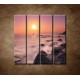 Obrazy na stenu - Východ slnka na pobreží - 4dielny 120x120cm