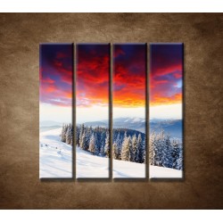 Obrazy na stenu - Zimná príroda - 4dielny 120x120cm