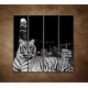 Obrazy na stenu - Mestský tiger - 4dielny 120x120cm
