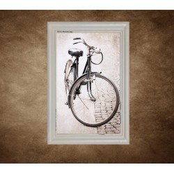 Obraz na stenu - Starý bicykel - bledý rám