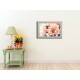 Obraz na stenu - Lososové kvety - bledý rám