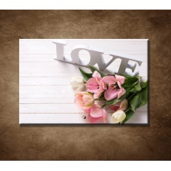 Obrazy na stenu - Love a tulipány
